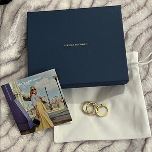 Freida Rothman Gold Rings Stacking Set.  Size 7 Branded New